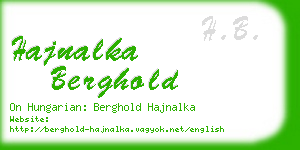 hajnalka berghold business card